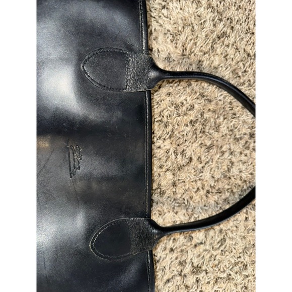 Vintage Coach Black Leather Tote Bag Shoulder Purse Zip Top NYC Legacy